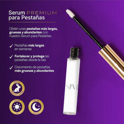 Pestañas más largas, gruesas y abundantes con nuestro Suero Alargador para Pestañas. Pestañas más largas en semanas, fortalece y protege las pestañas. Crecimiento de pestañas gruesas y abundantes.