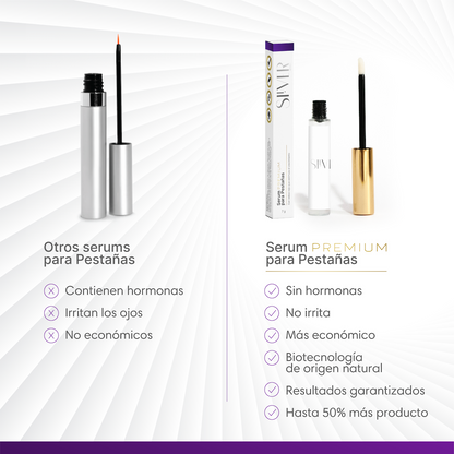 El Suero Alargador y para Crecimiento de Pestañas de SilverLash está elaborado con ingredientes naturales. Fortalece, nutre y ayuda al crecimiento de tus pestañas. No contiene hormonas. Contiene más producto.